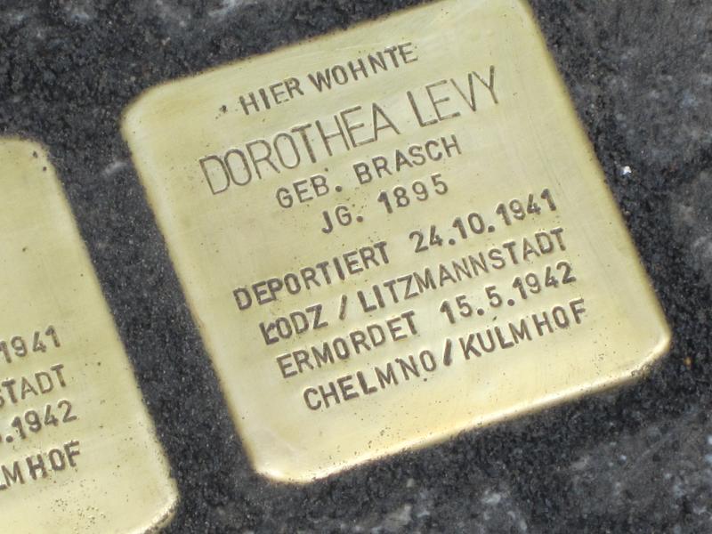 Stolperstein für Dorothea Levy. Copyright: MTS