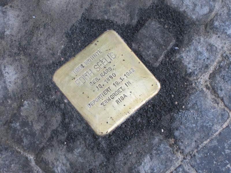 Stolperstein für Edith Seelig. Copyright: MTS