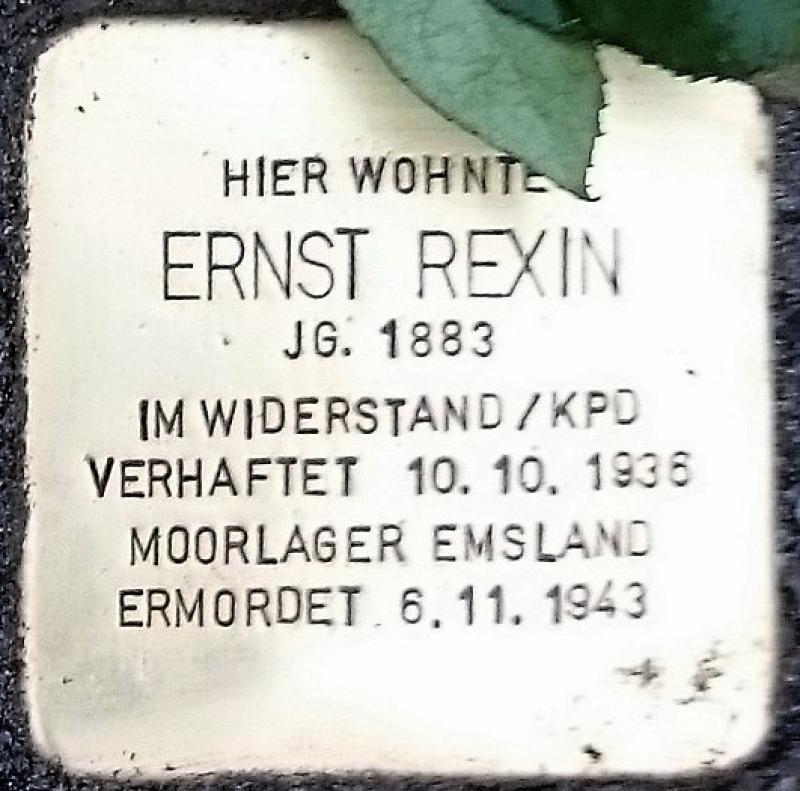 Stolperstein für Ernst Rexin