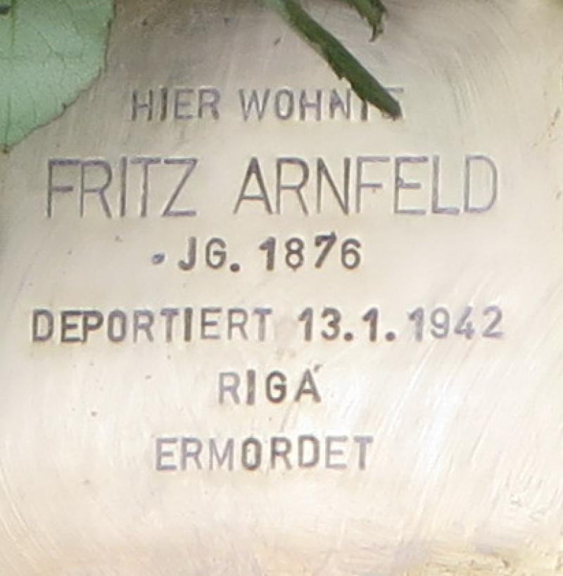 Stolperstein für Fritz Arnfeld