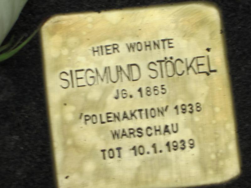 Stolperstein für Siegmund Stöckel. Copyright: MTS