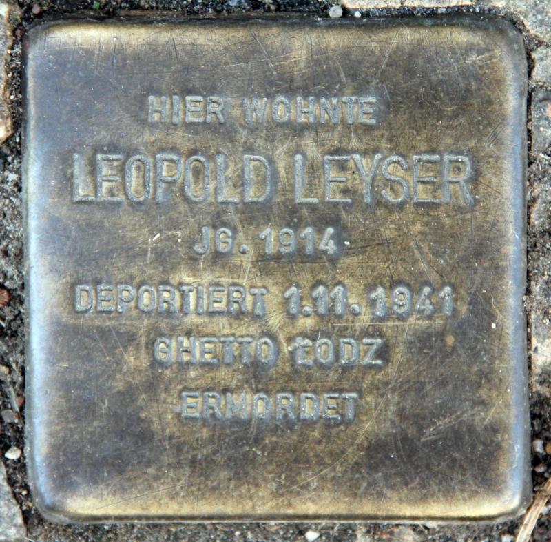 Stolperstein für Leopold Leyser.