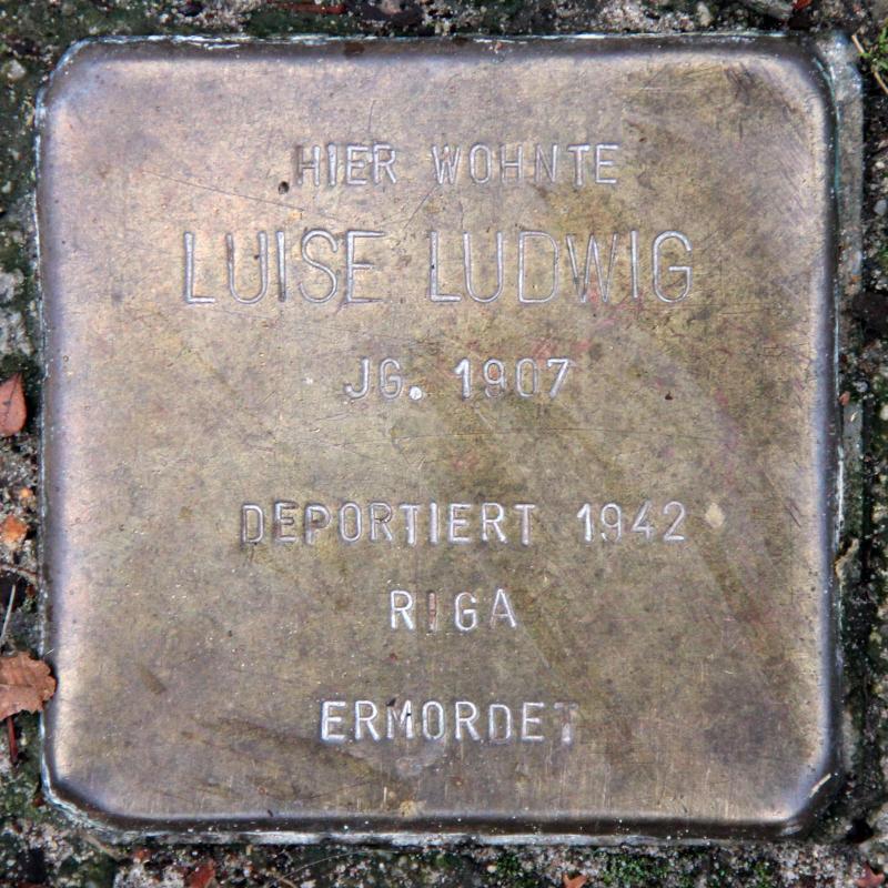 Stolperstein für Luise Ludwig.