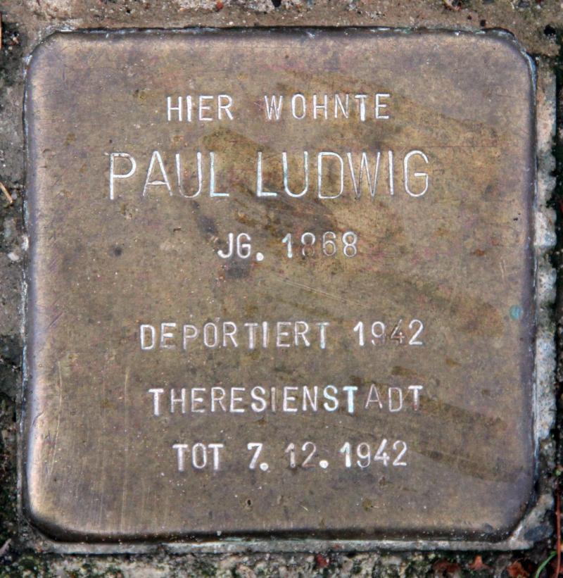 Stolperstein für Paul Ludwig.