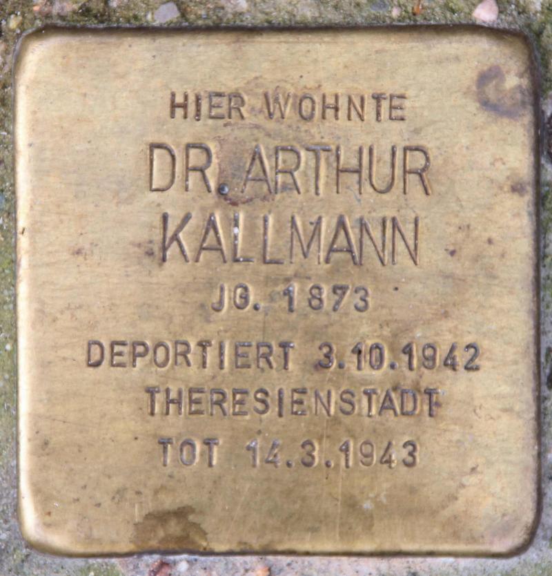 Stolperstein für Arthur Kallmann.
