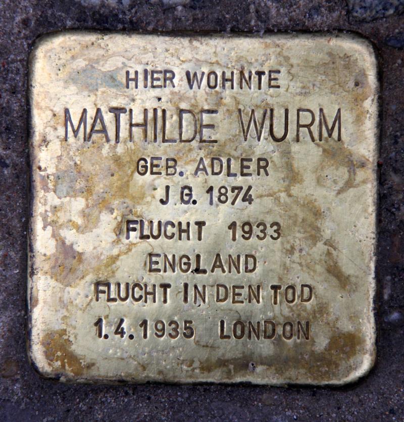 Stolperstein für Mathilde Wurm