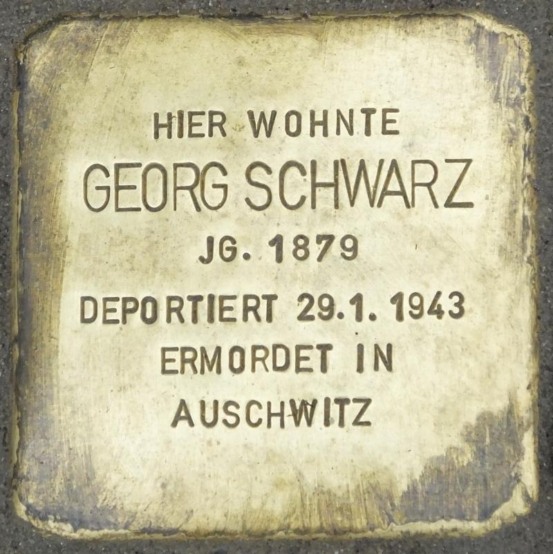 Stolperstein Georg Schwarz© H.-J. Hupka