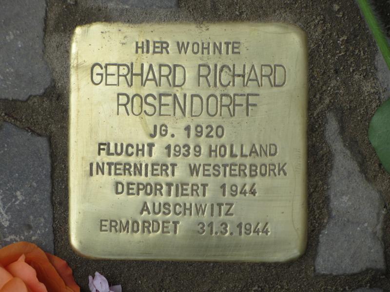 Stolperstein Gerhard R. Rosendorff©  Initiative Charlottenburg-Wilmersdorf, 2013