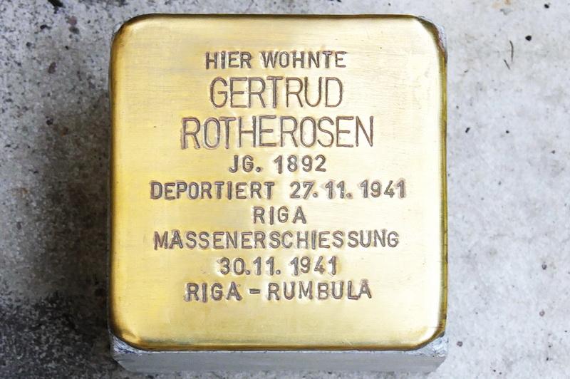Stolperstein Gertrud Rotherosen