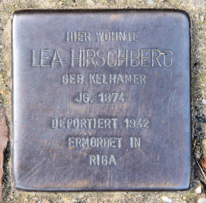 Stolperstein für Lea Hirschberg.