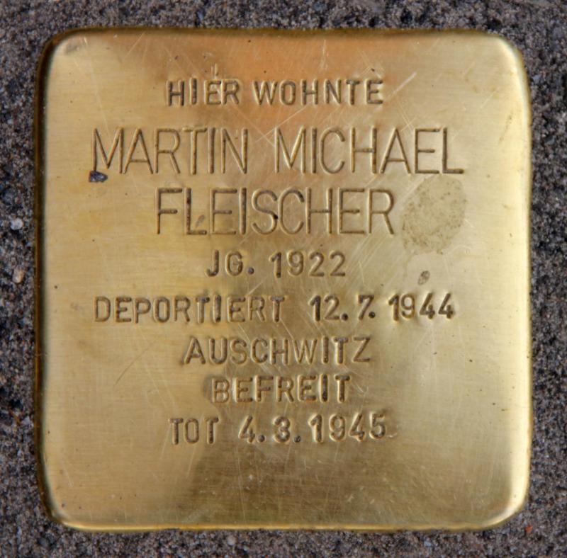 Stolperstein für Martin Michael Fleischer, Foto © OTFW
