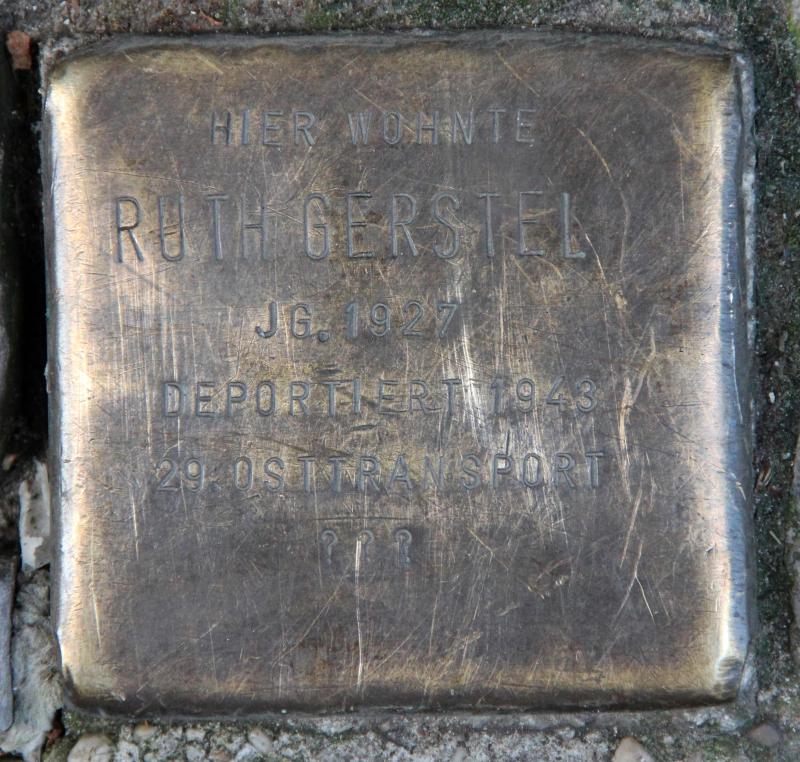 Stolperstein für Ruth Gerstel.