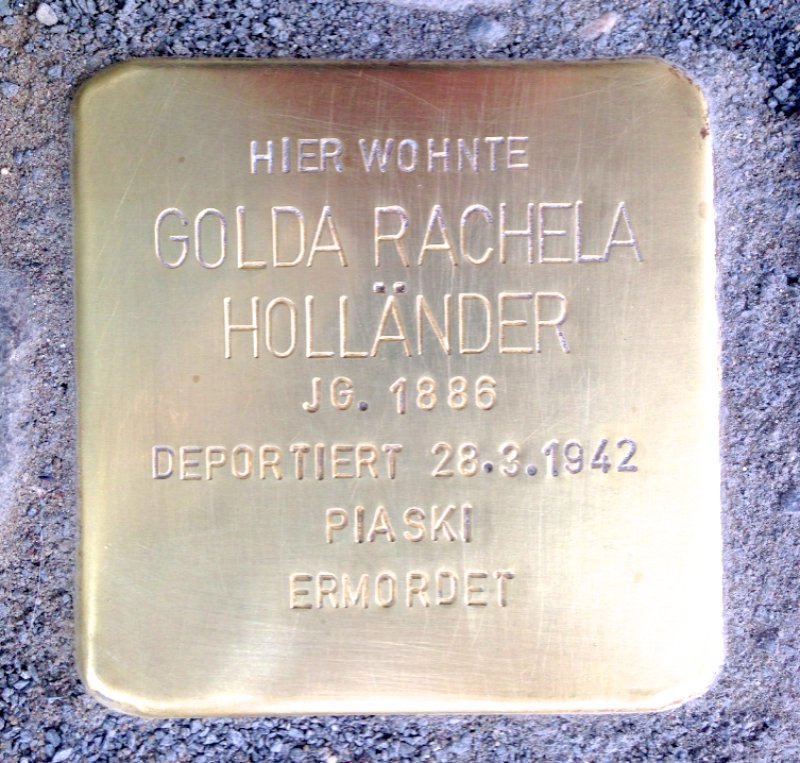 Stolperstein Golda Rachela Holländer © OG