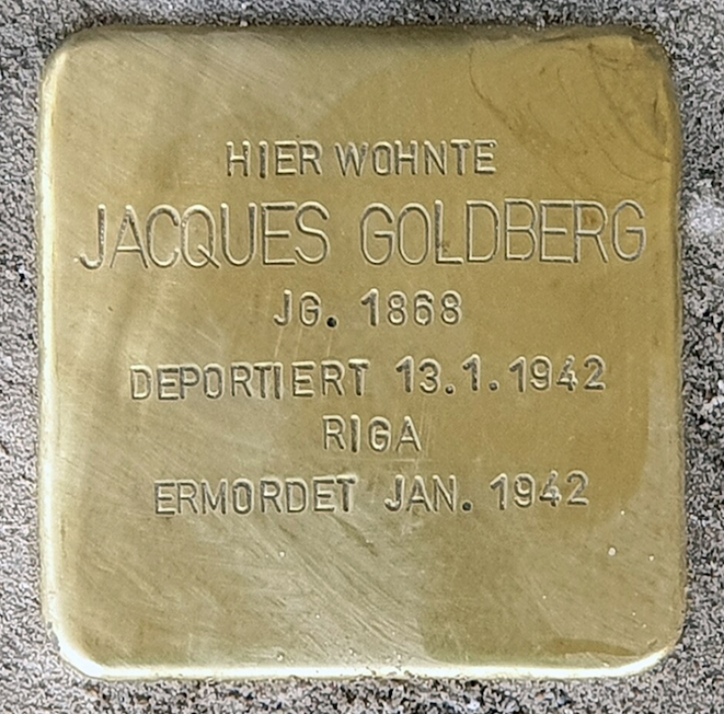 Stolperstein für Jacques Goldberg © OTFW