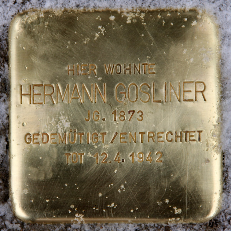 Stolperstein für Hermann Gosliner © OTFW