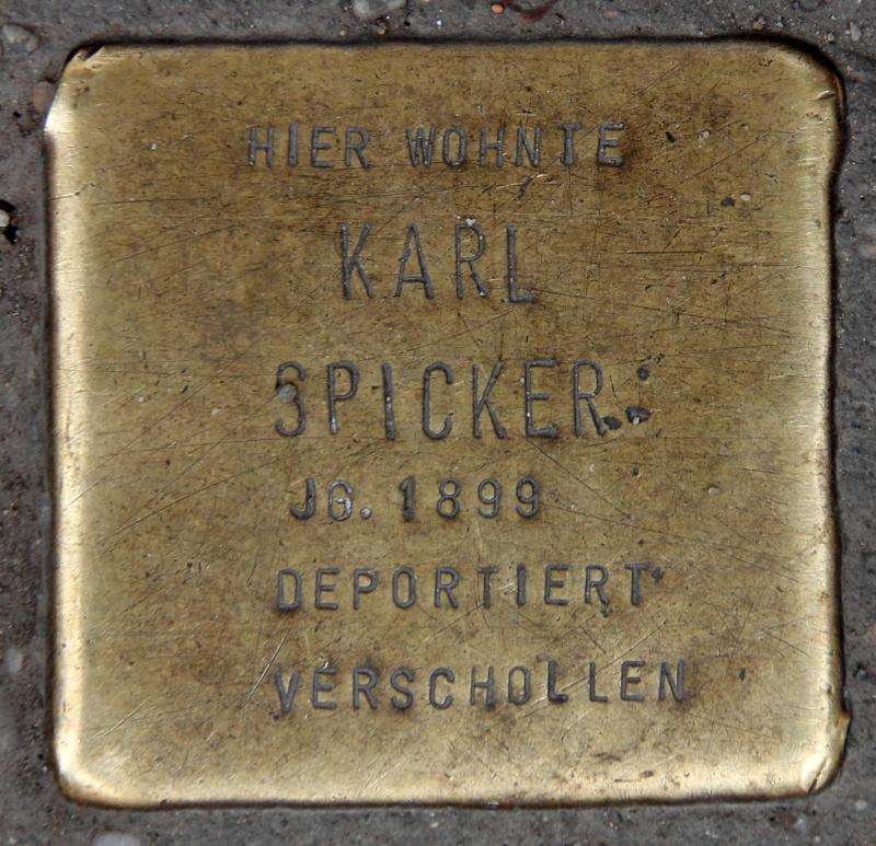 Stolperstein für Karl Spicker