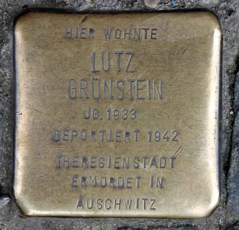 Stolperstein für Lutz Grünstein.