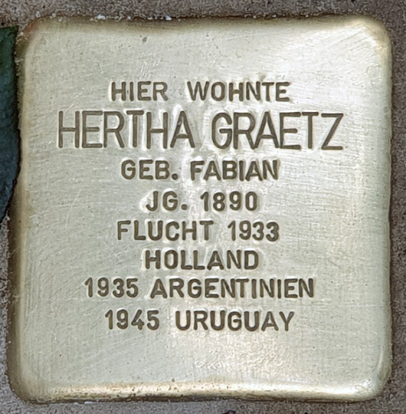 Stolperstein für Hertha Graetz © OTFW