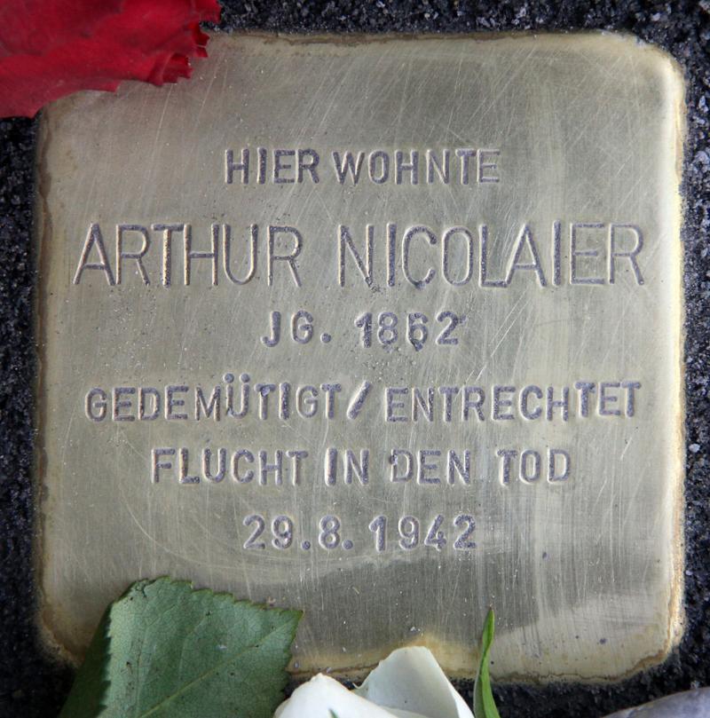 Stolperstein Arthur Nicolaier © OTFW