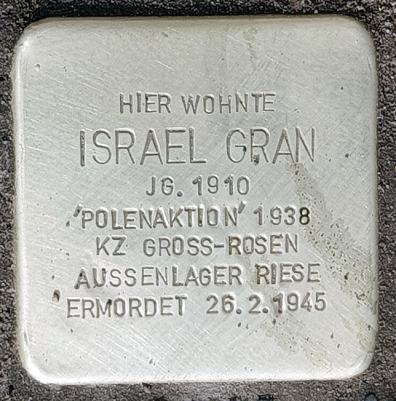 Stolperstein für Israel Gran © OTFW
