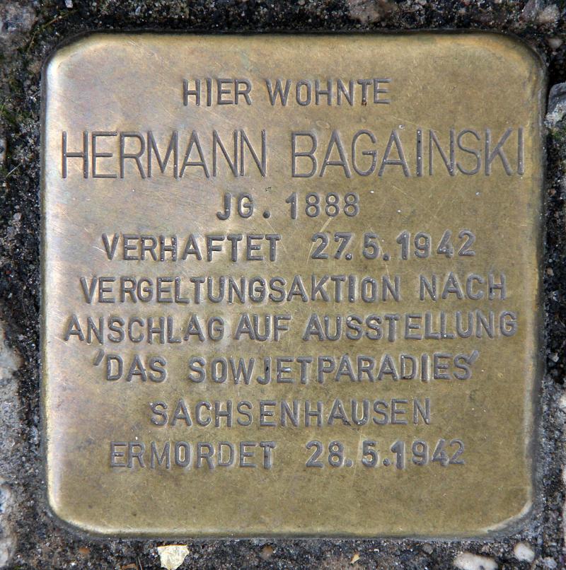 Stolperstein für Hermann Bagainski © OTFW