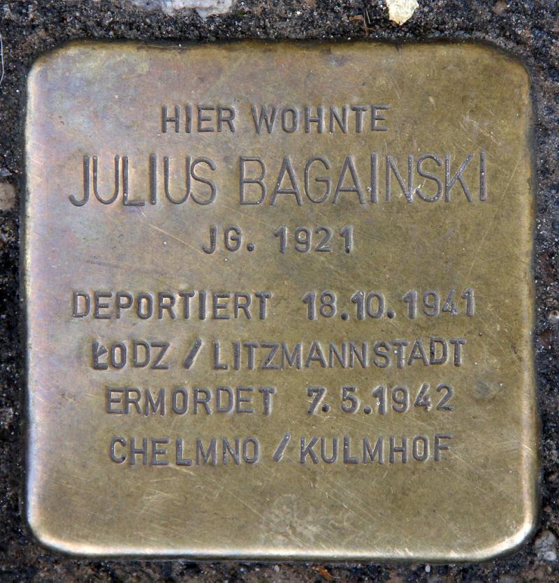 Stolperstein für Julius Bagainski © OTFW
