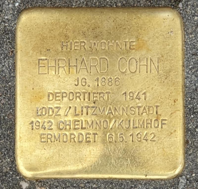 Stolperstein für Erhard Cohn  © OTFW