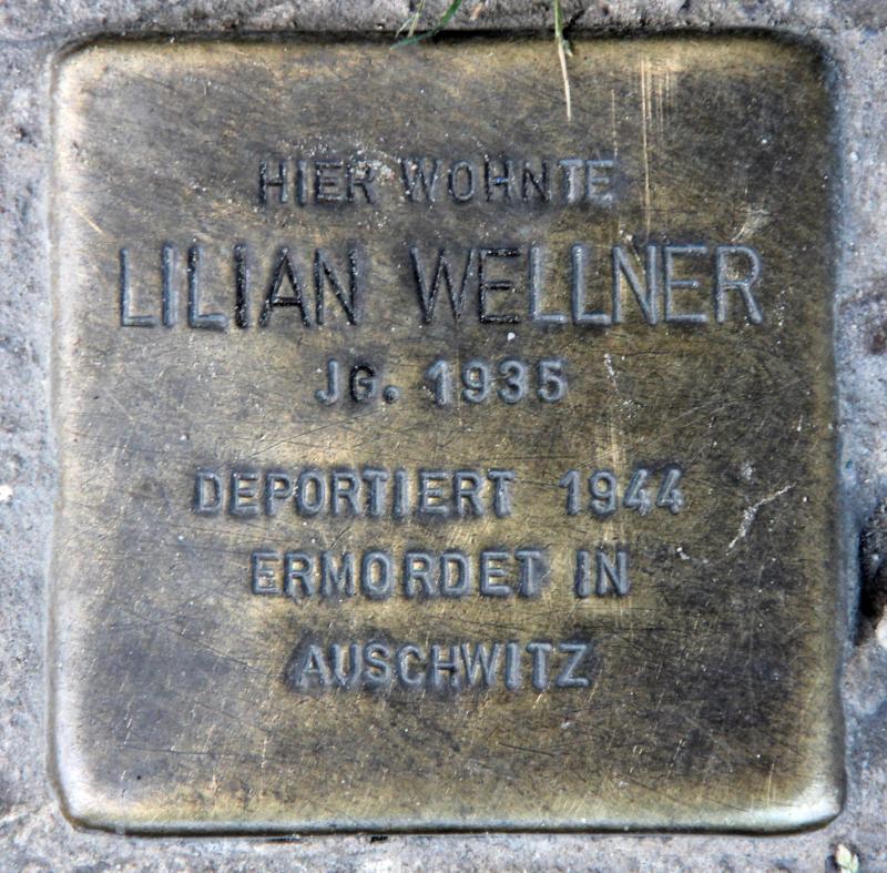 Stolperstein für Lilian Wellner.