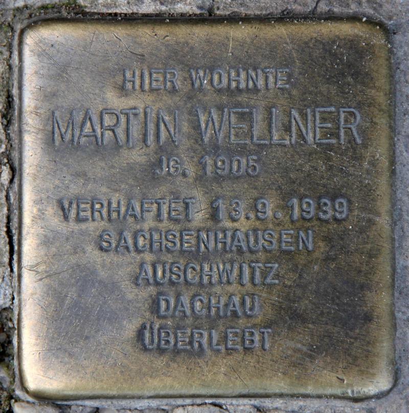 Stolperstein für Martin Moritz Mrossek Wellner.