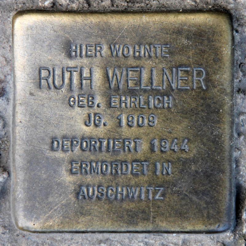 Stolperstein für Ruth Wellner.