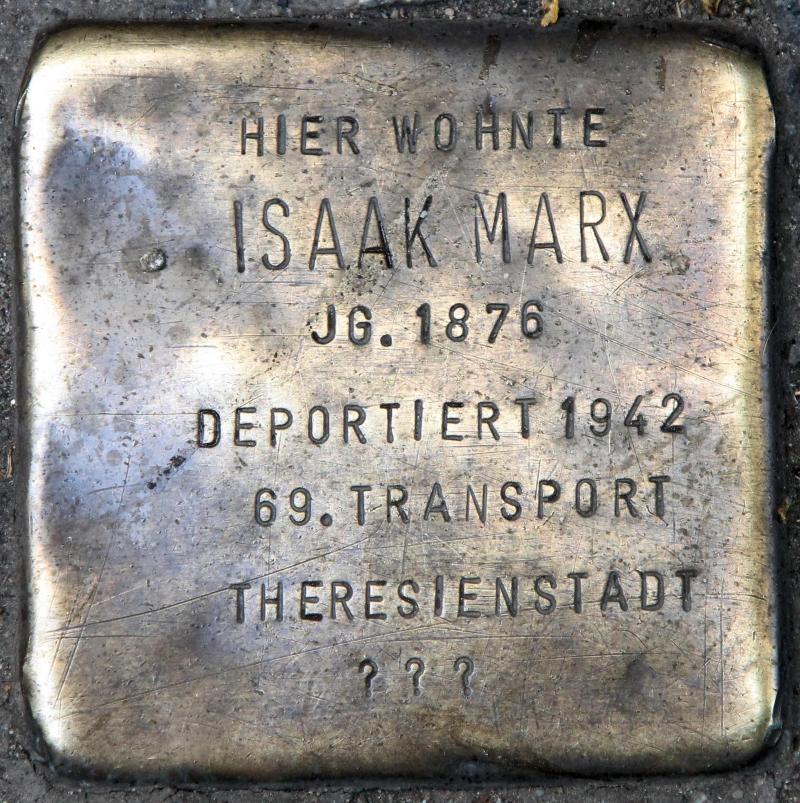 Stolperstein für Isaak Marx.