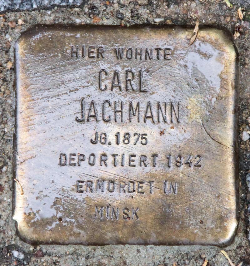 Stolperstein für Carl Jachmann.