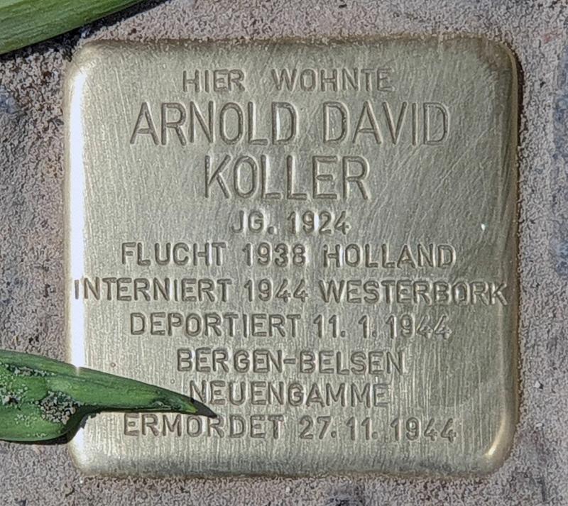 Stolperstein Arnold David Koller © OTFW