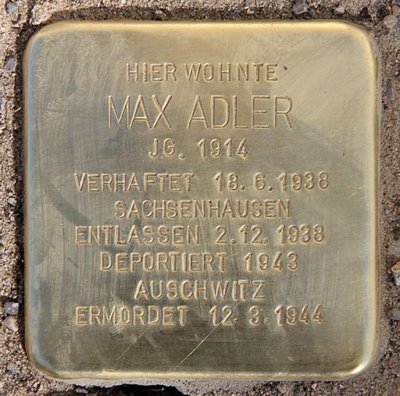 Stolperstein für Max Adler © OTFW
