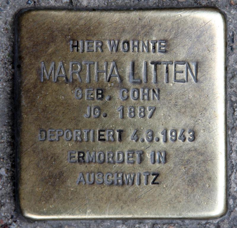 Stolperstein für Martha Litten.