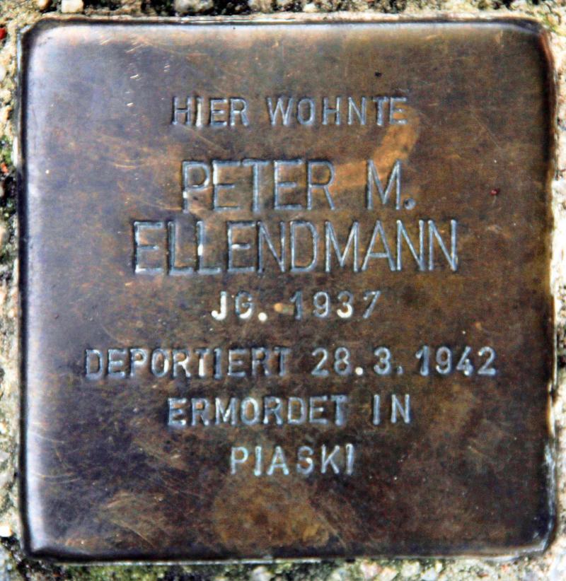 Stolperstein für Peter M. Ellendmann.