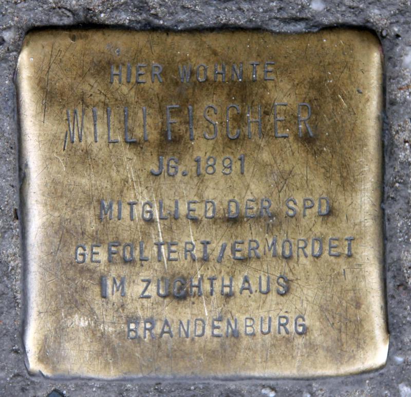Stolperstein für Willi Fischer.