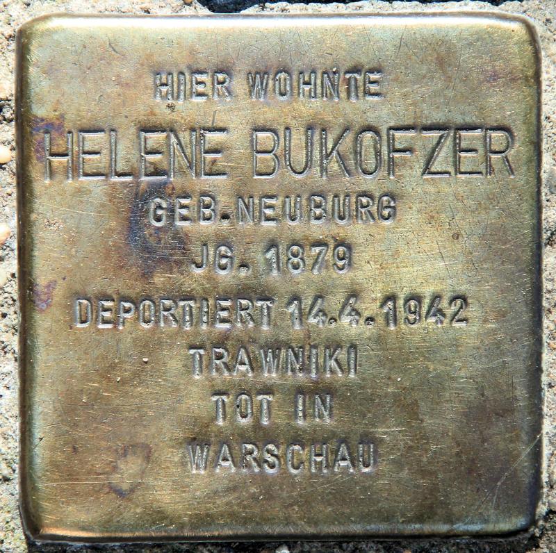 Stolperstein für Helene Bukofzer.