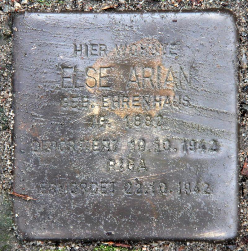 Stolperstein für Else Arian.