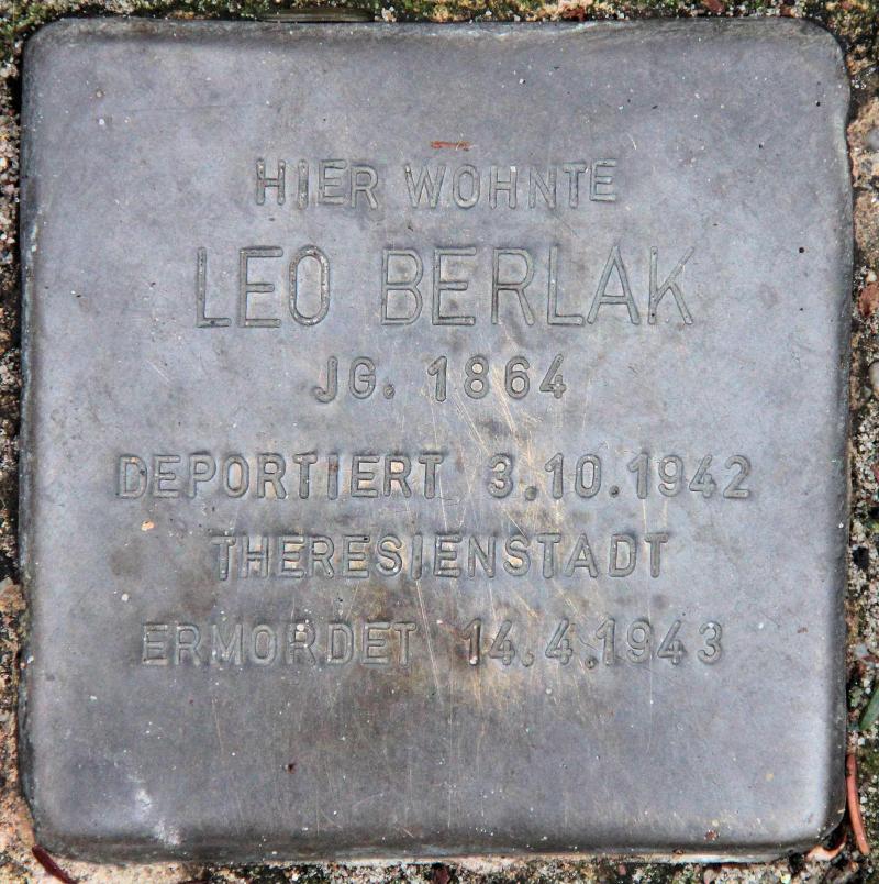 Stolperstein für Leo Berlak.