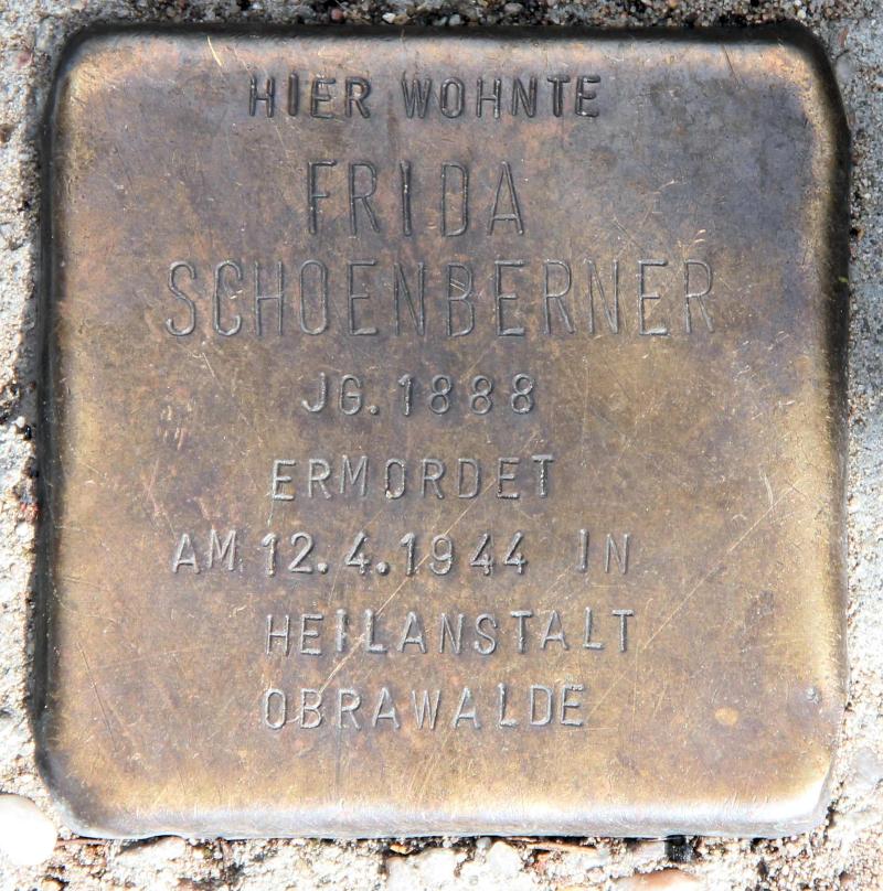 Stolperstein für Frida Schoenberner.