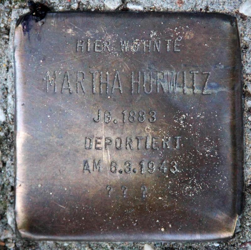 Stolperstein für Martha Hurwitz