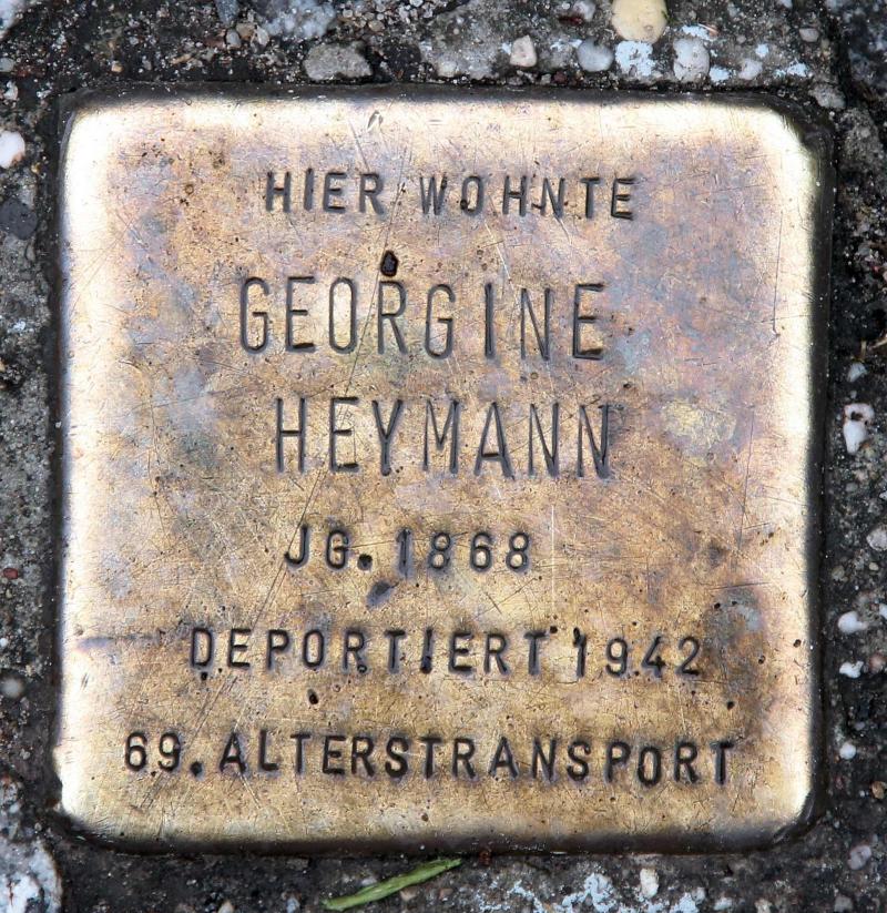 Stolperstein für Georgine Heymann.