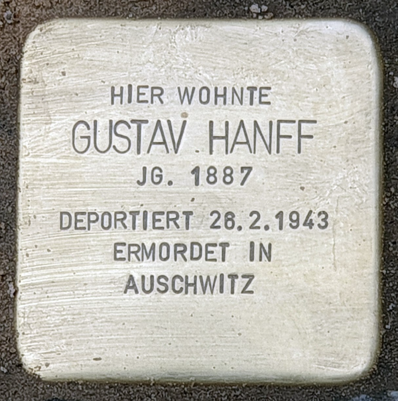 Stolperstein für Gustav Hanff © OTFW