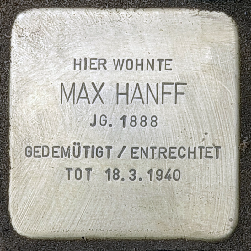 Stolperstein für Max Hanff © OTFW