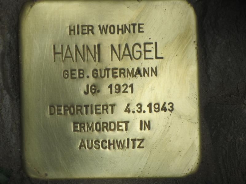 Stolperstein für Hanni Nagel