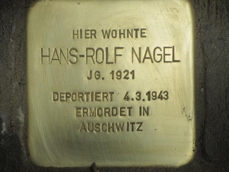 Stolperstein Hans-Rolf Nagel © F. Siebold, 2013