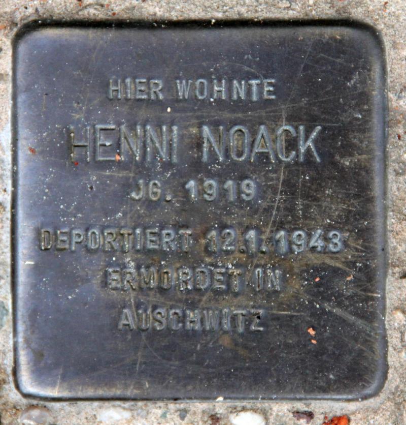 Stolperstein für Henni Noack.