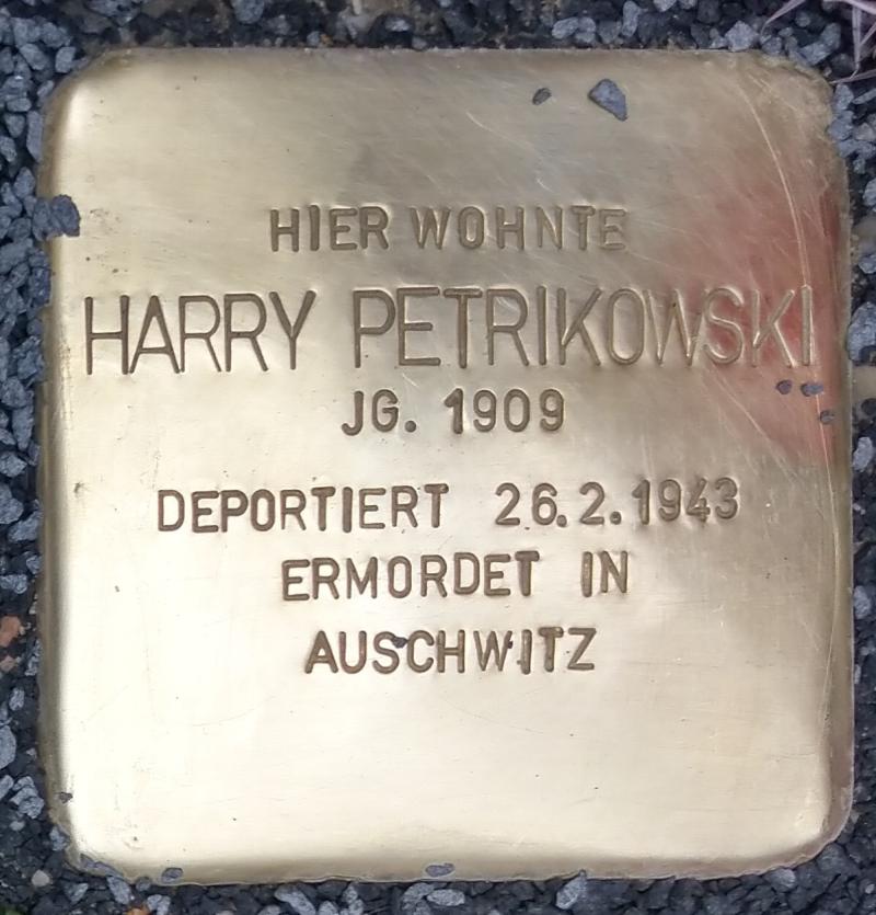 Stolperstein Harry Petrikowski © Koordinierungsstelle Stolpersteine Berlin