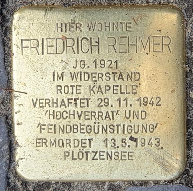 Stolperstein von Friedrich Rehmer © OTFW